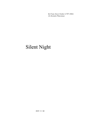 Silent Night (For voice and chamber orchestra)