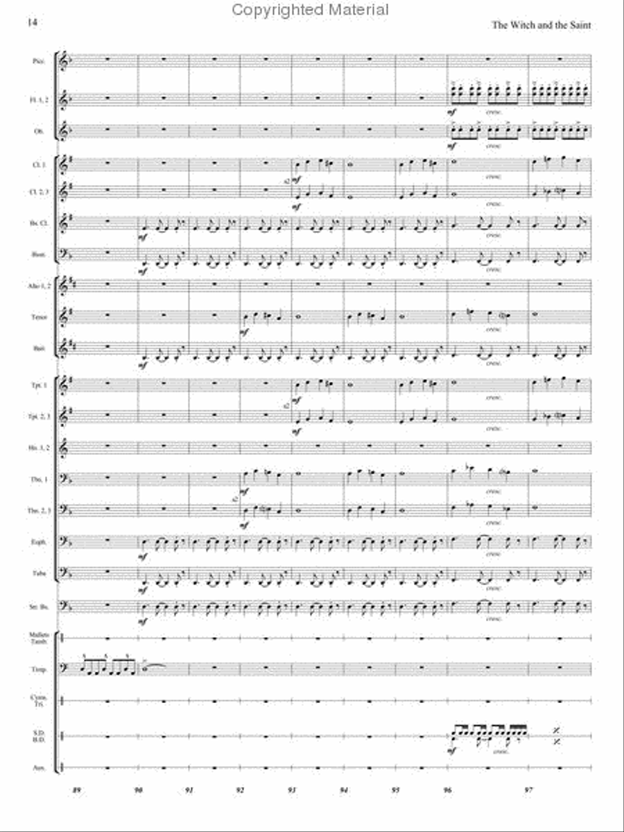 The Witch and The Saint Concert Band scores gallery preview page 13