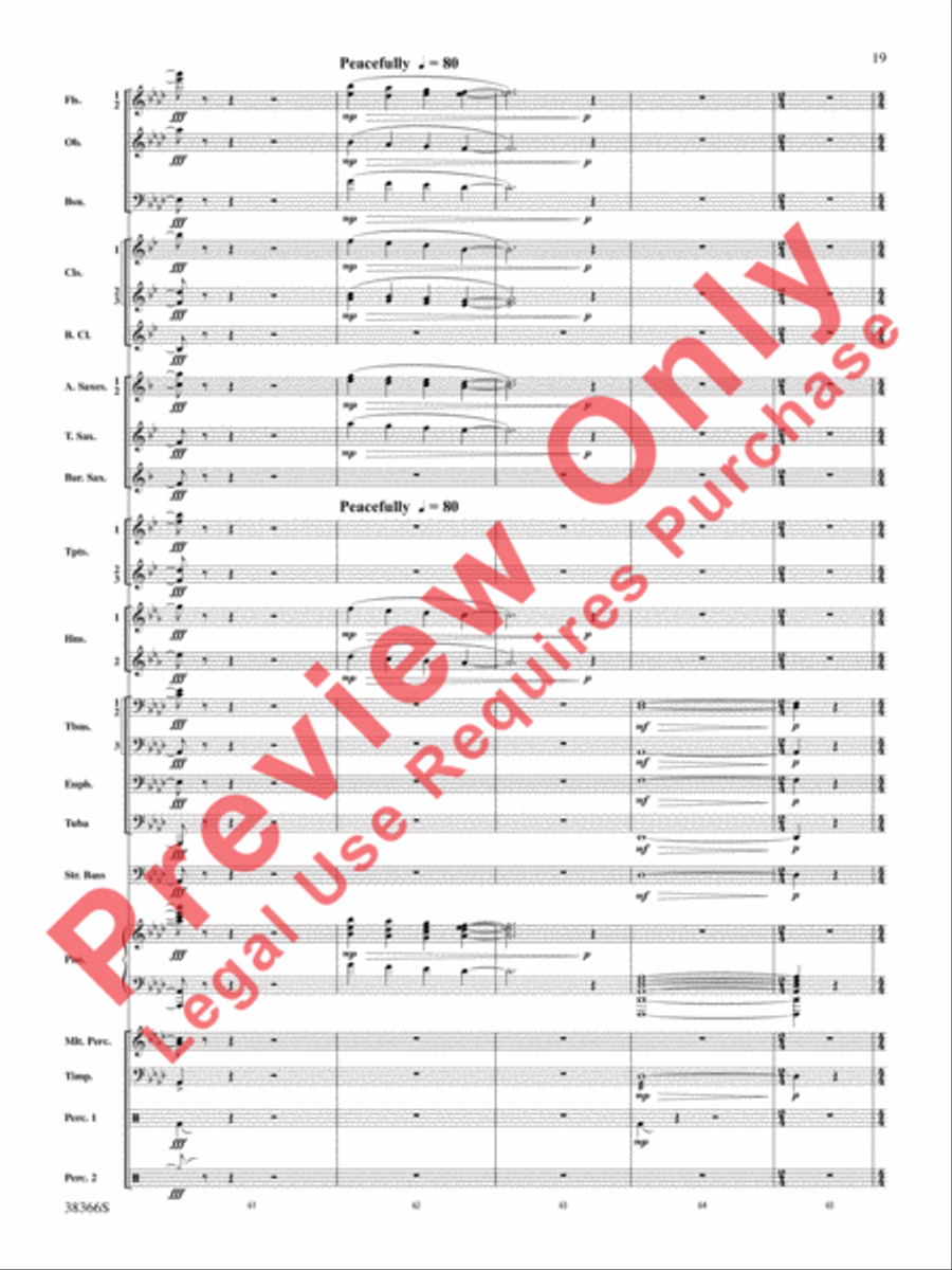 October Farewell October Farewell Concert Band scores gallery preview page 20