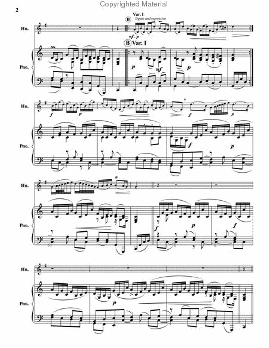 Aria con Variazoni Piano Accompaniment scores gallery preview page 3