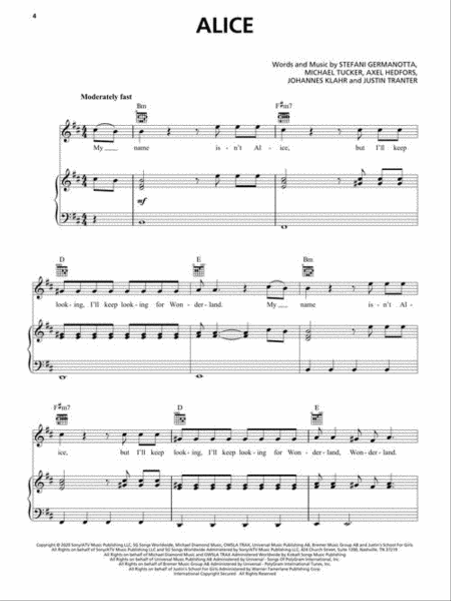 Lady Gaga - Chromatica Lady Gaga - Chromatica Piano, Vocal, Guitar scores gallery preview page 5