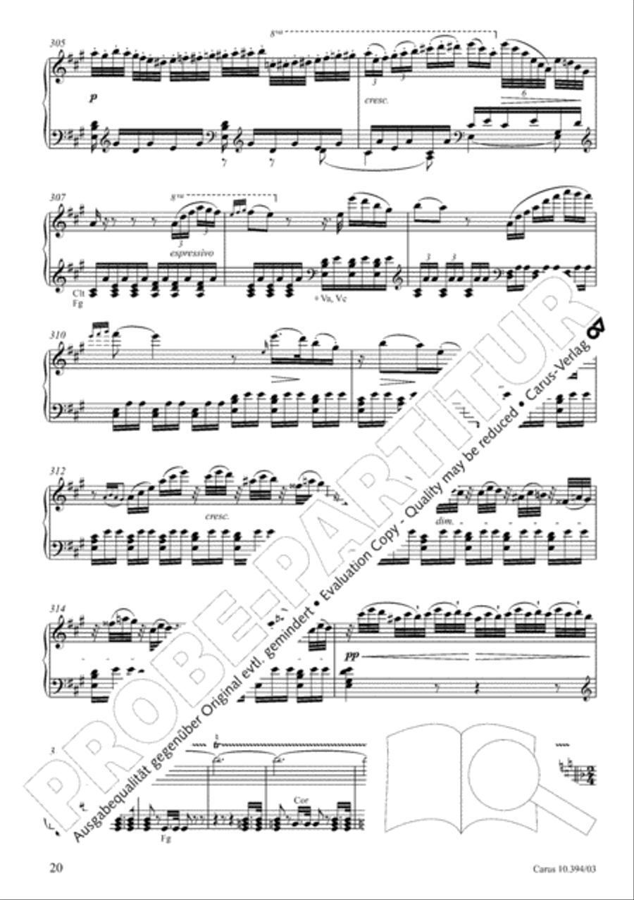 Fantasia for piano, choir and orchestra SSATB scores gallery preview page 21