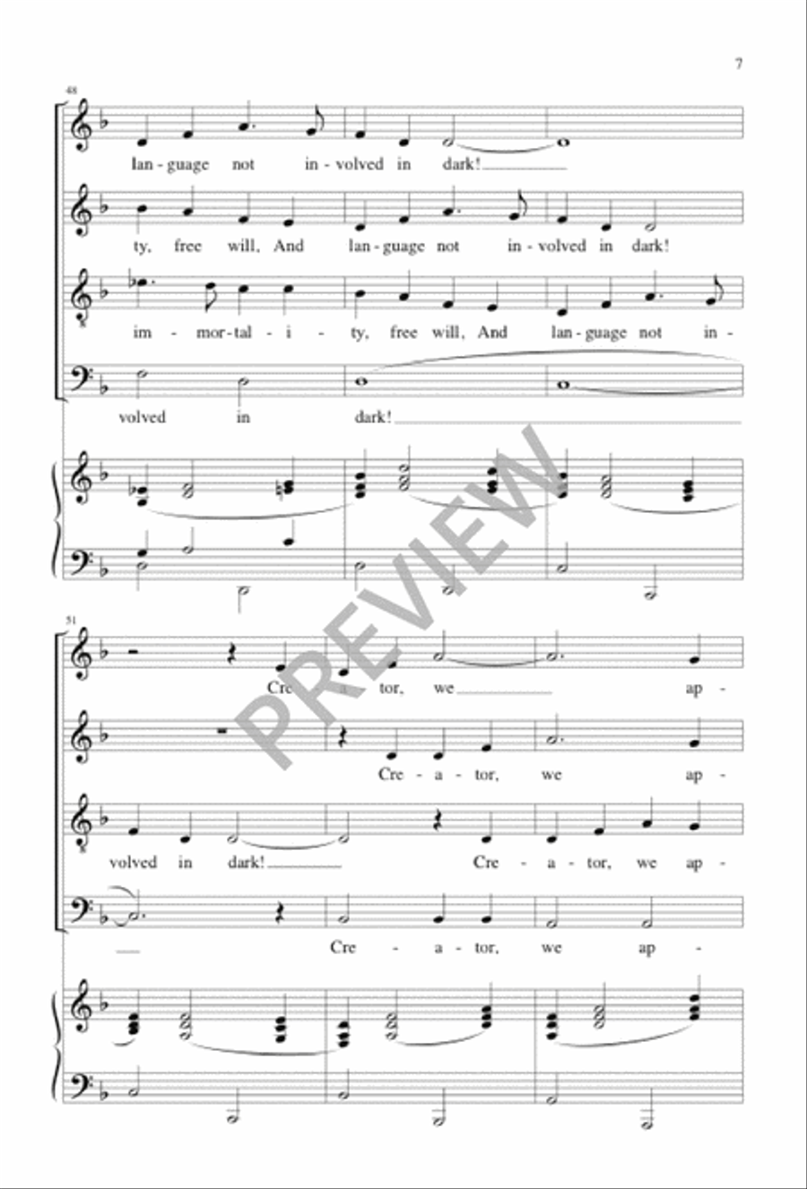 The Hymn of Adam 4-Part scores gallery preview page 8