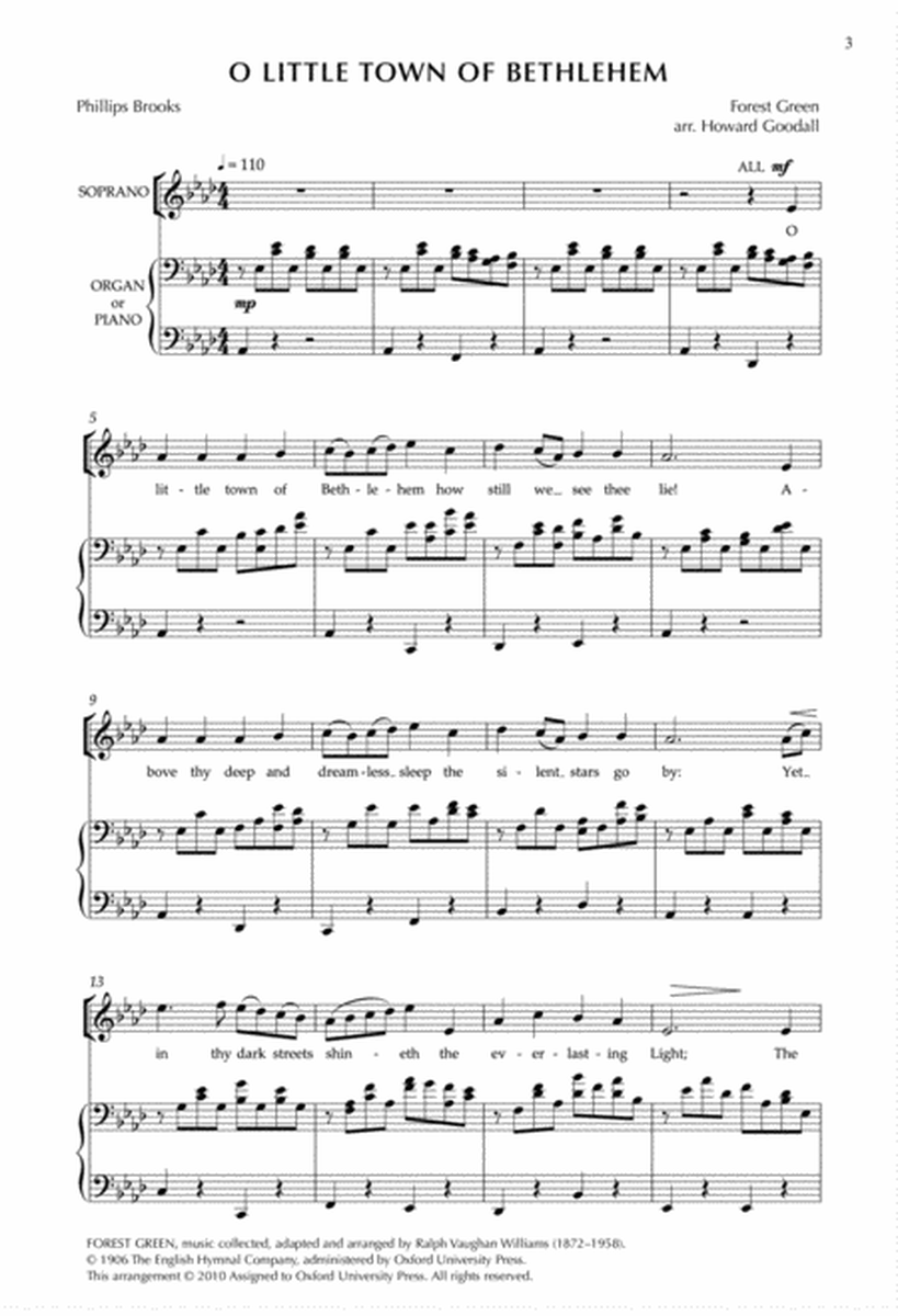 O Little Town of Bethlehem from Enchanted Carols (Downloadable Choral Score)