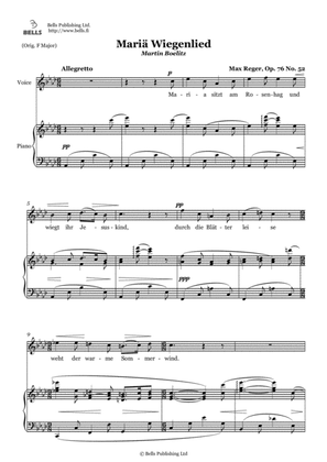 Maria Wiegenlied, Op. 76 No. 52 (A-flat Major)