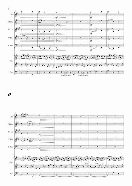 "Jesu bleibet meine Freude BWV147" (Johann Sebastian Bach) Wind Quintet & Organ image number null