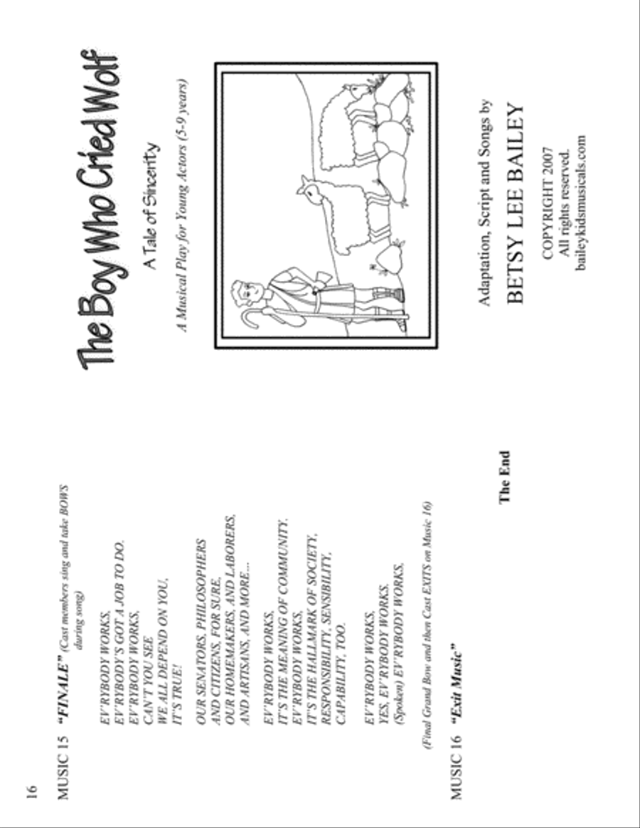 The Boy Who Cried Wolf - Production Kit Small Ensemble scores gallery preview page 3