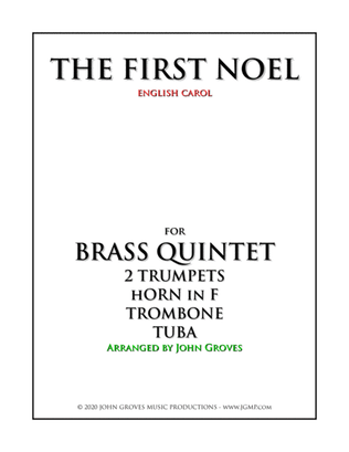 Book cover for The First Noel - Brass Quintet