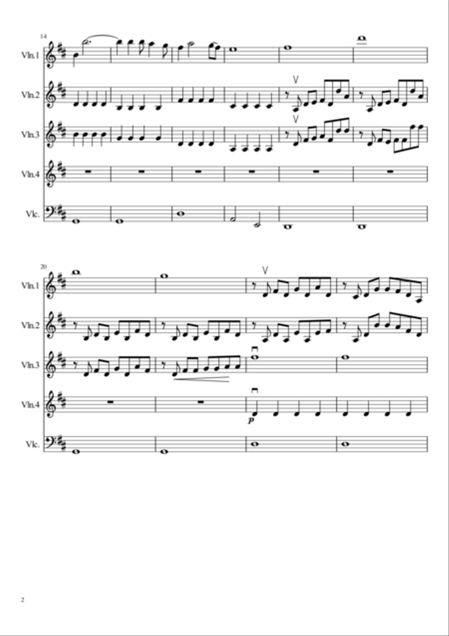 Piece for Strings Chamber Orchestra scores gallery preview page 2