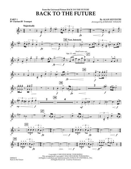 Back to the Future (Main Theme) - Pt.1 - Bb Clarinet/Bb Trumpet