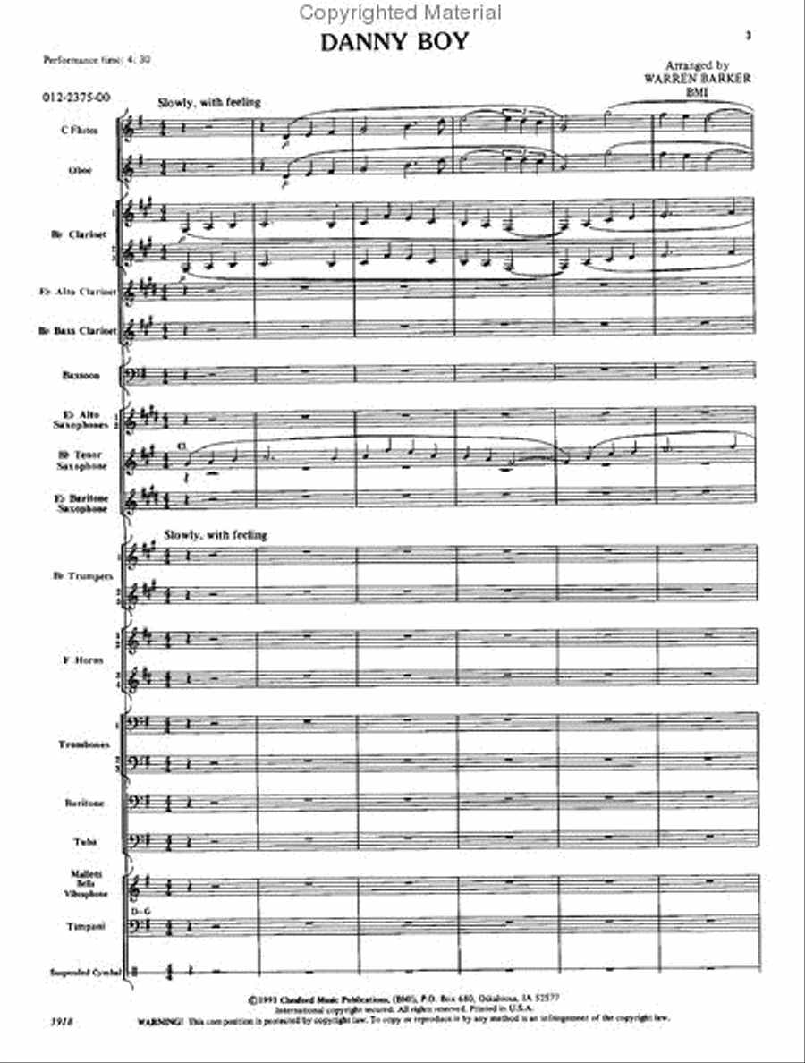 Danny Boy Danny Boy Concert Band scores gallery preview page 2