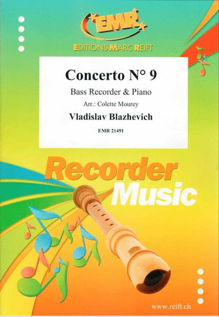 Concerto No. 9 Bass Recorder scores gallery preview page 1