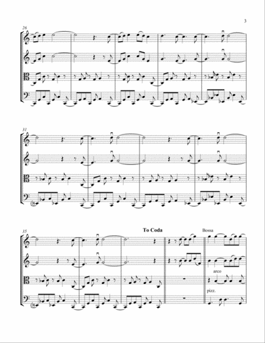 Linus And Lucy String Quartet scores gallery preview page 3