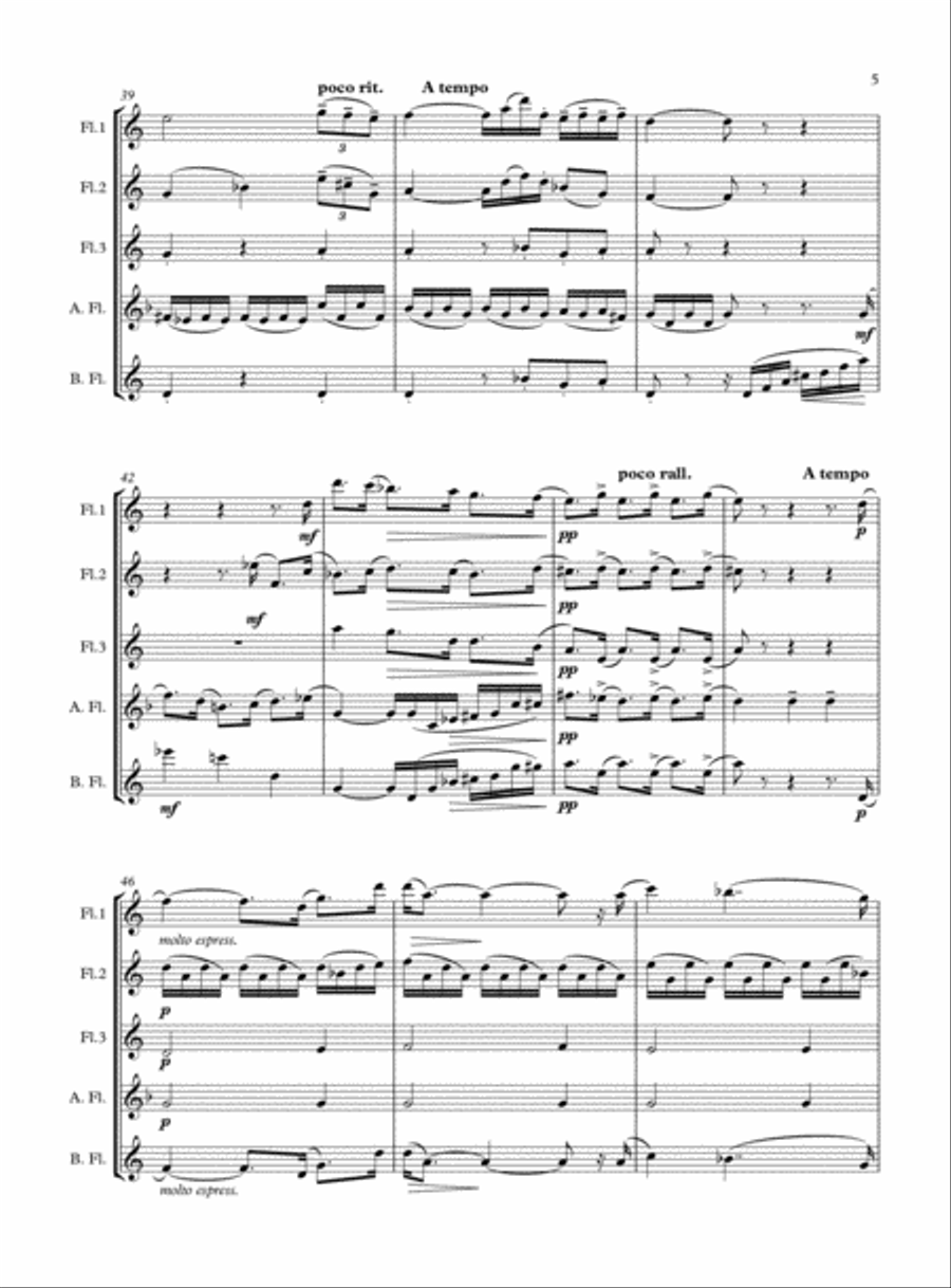 Crisantemi Crisantemi Woodwind Quintet scores gallery preview page 5