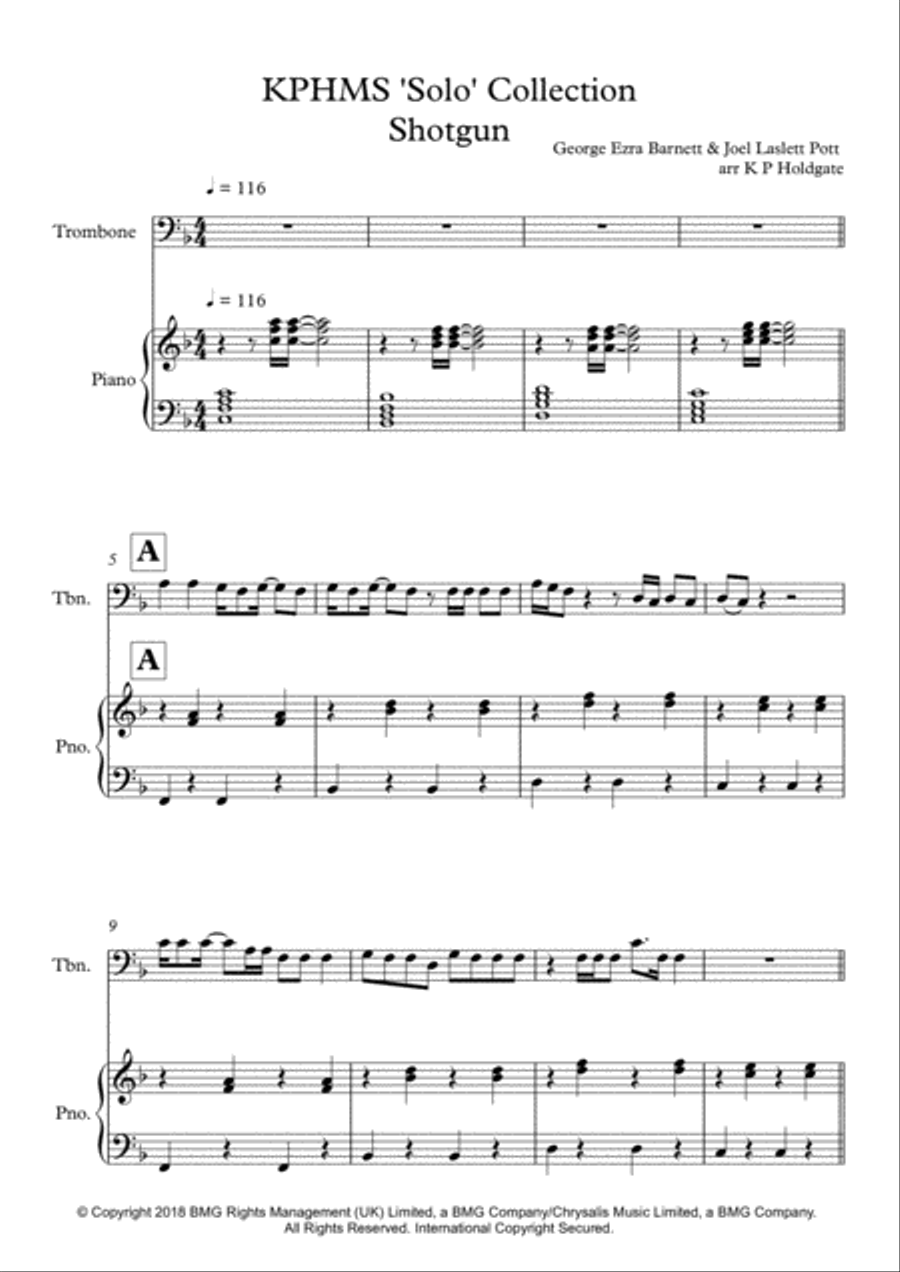 Shotgun Piano scores gallery preview page 1