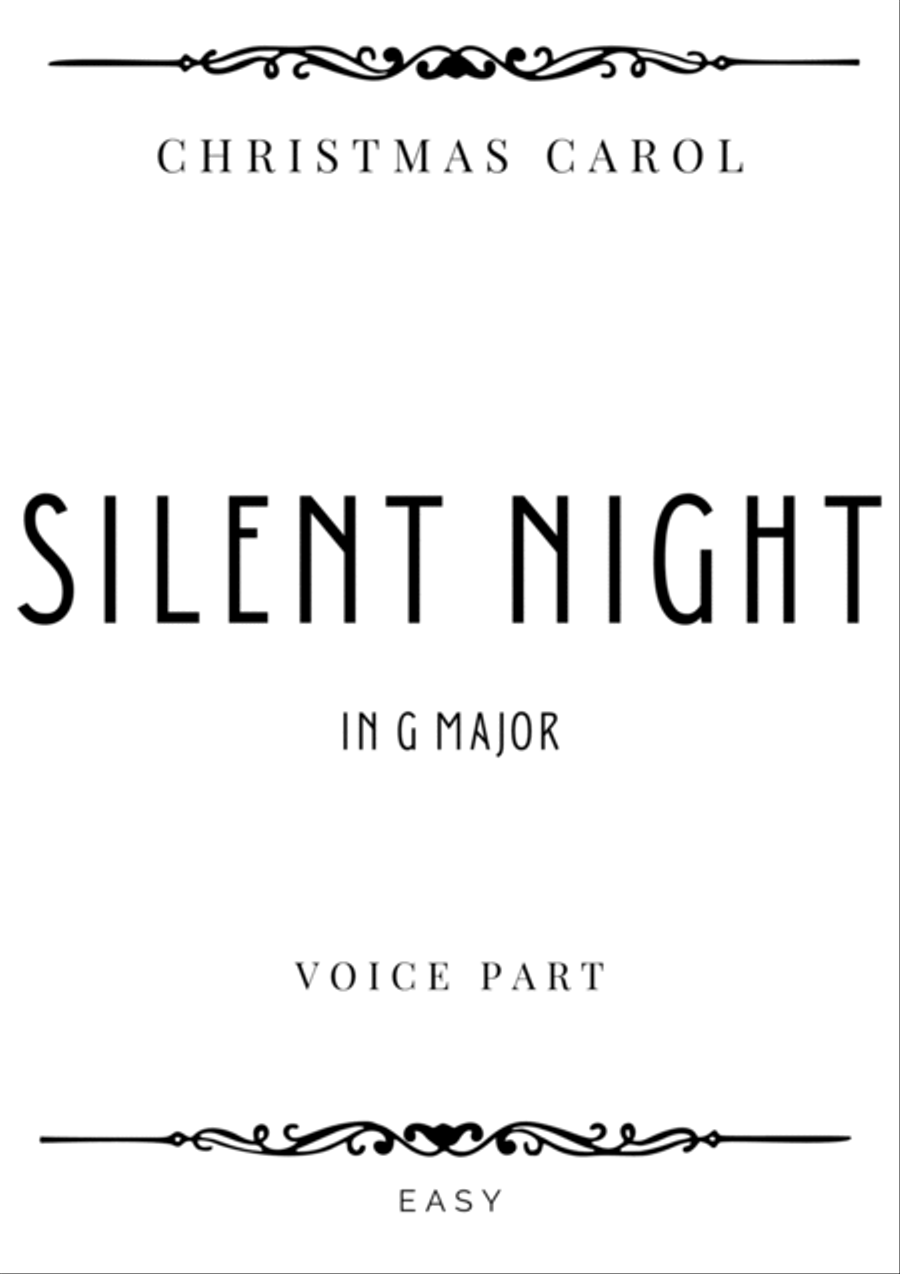 Gruber - Silent Night in G Major for Low Voice & Piano - Easy image number null