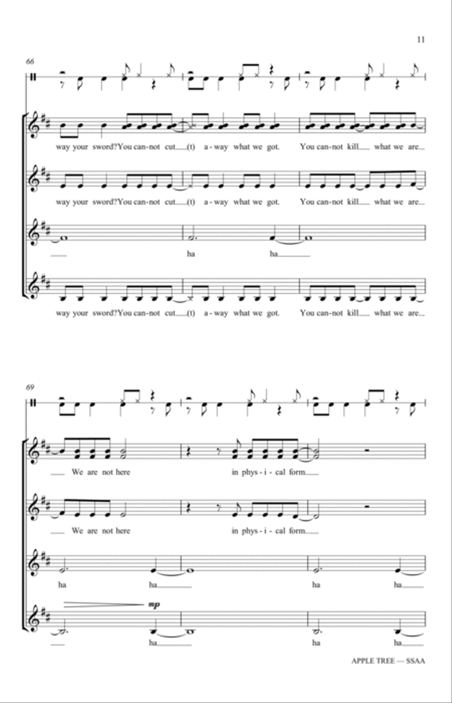 Apple Tree (arr. Katerina Gimon) SSAA scores gallery preview page 9