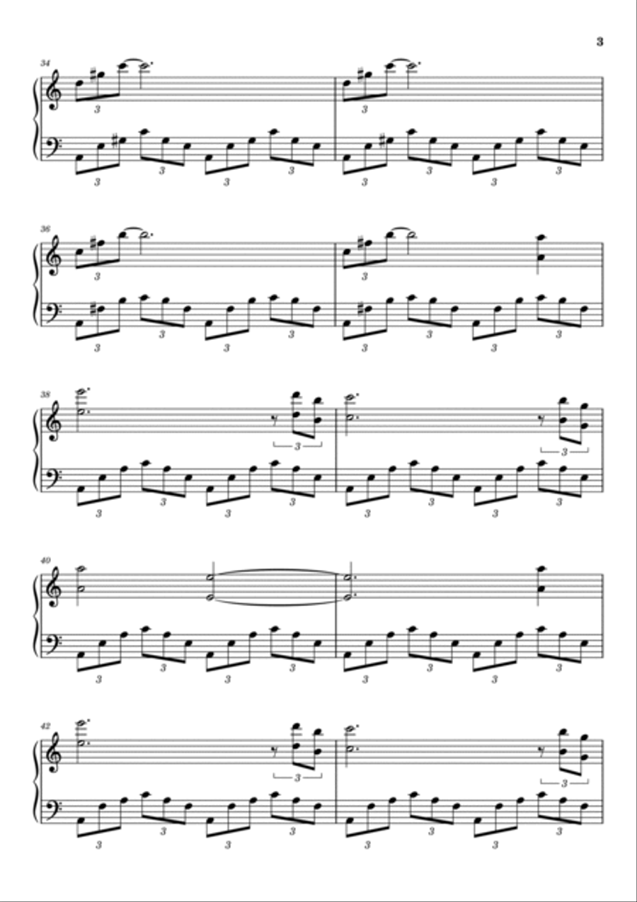 Theme From The X-files Piano Solo scores gallery preview page 3
