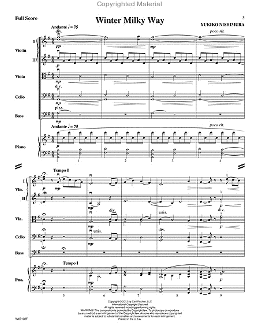 Winter Milky Way String Orchestra scores gallery preview page 2