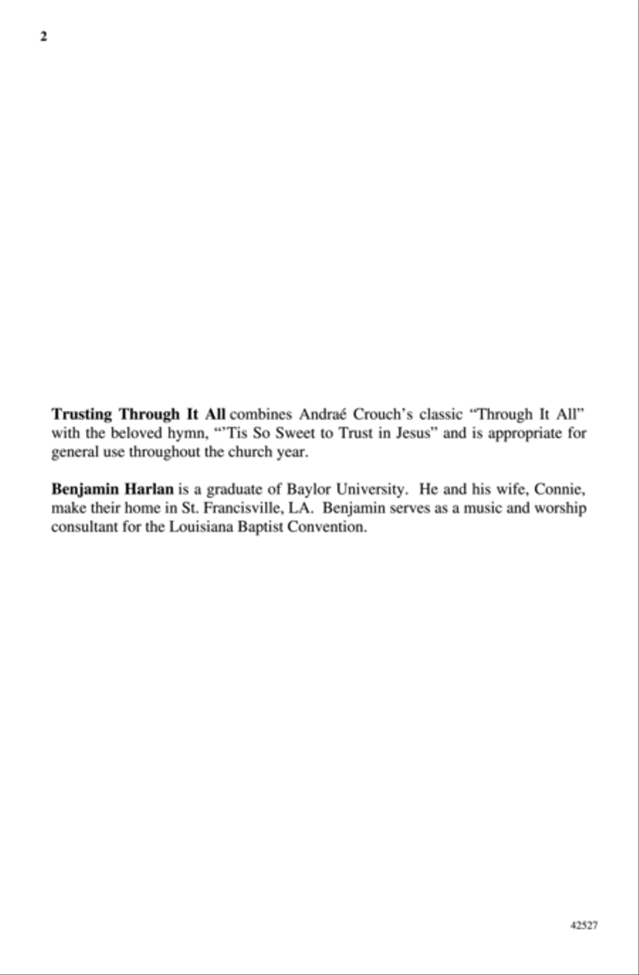 Trusting Through It All 4-Part scores gallery preview page 1