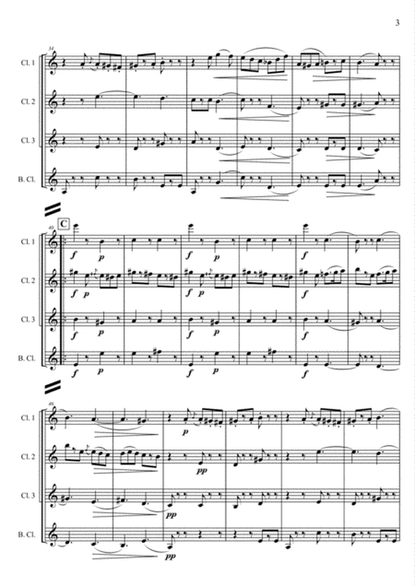 C. Gounod - Marche funebre d'une marionnette, arr. for Clarinet quartet image number null