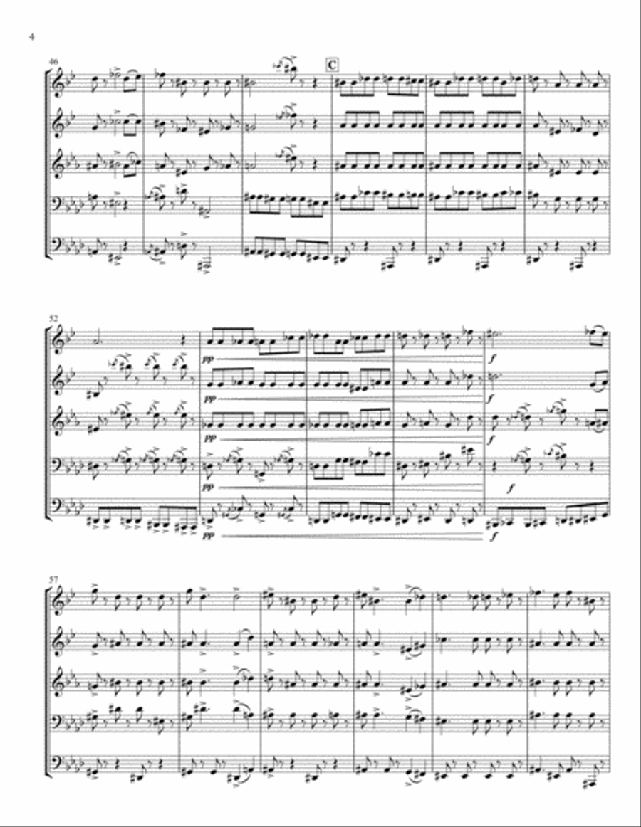 The Aba Daba Honeymoon The Aba Daba Honeymoon Brass Quintet scores gallery preview page 5