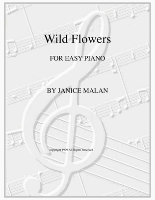Book cover for Wild Flowers for easy piano