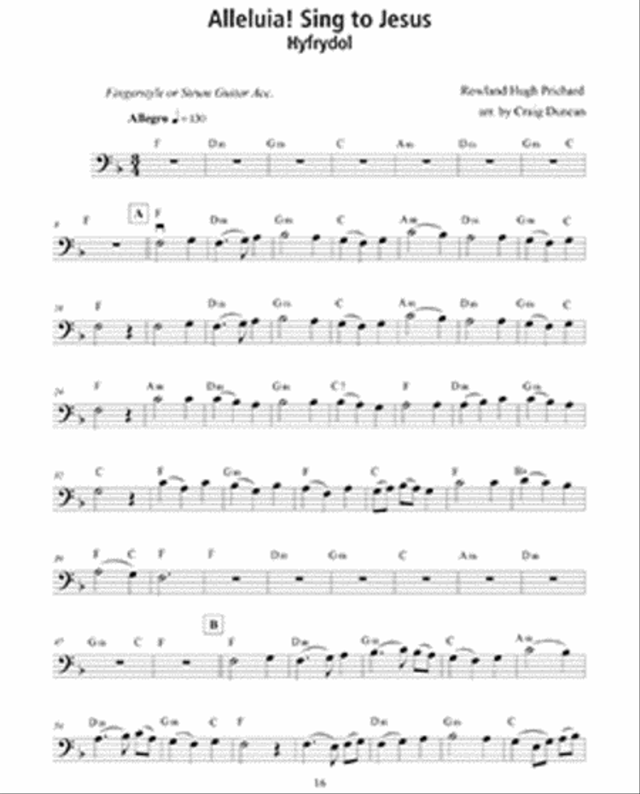 100 Hymns for Cello and Guitar Cello scores gallery preview page 3