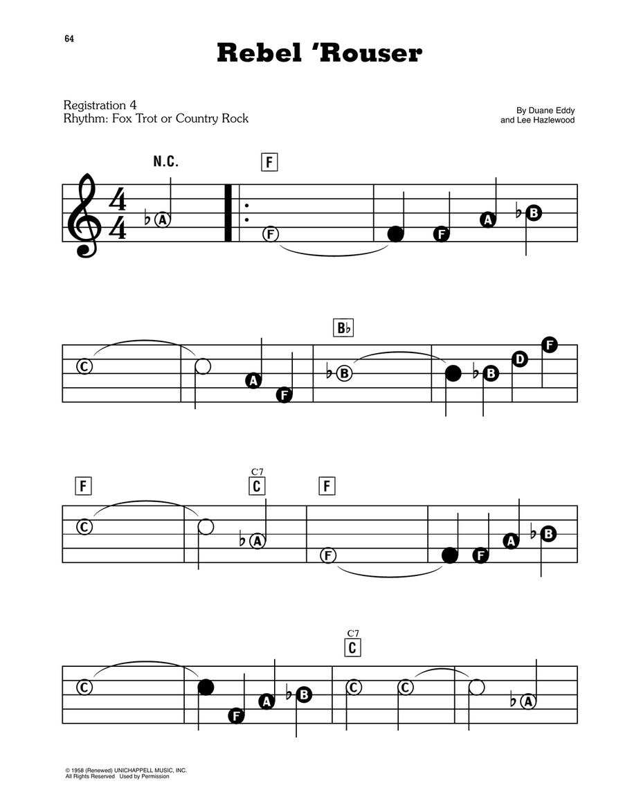 Rebel 'Rouser Electronic Keyboard scores gallery preview page 1