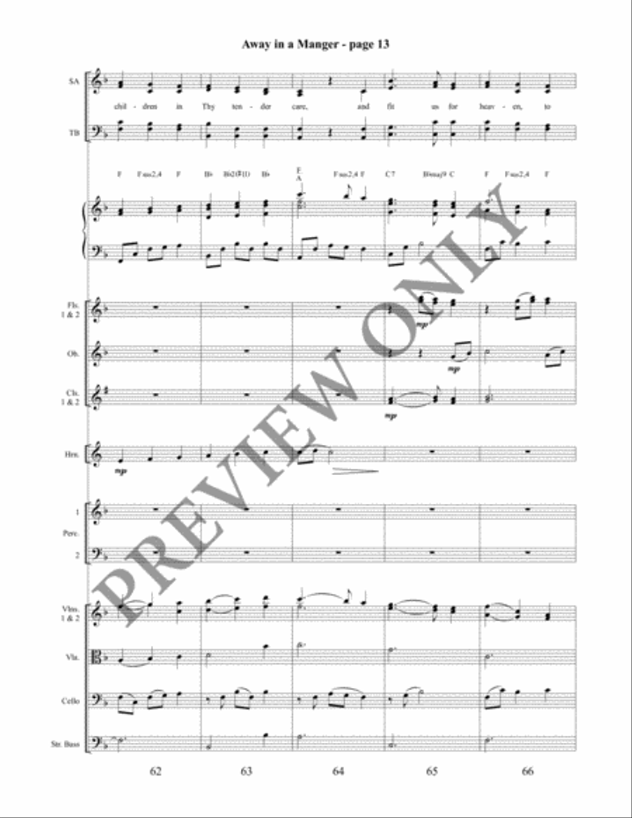 Away in a Manger Away in a Manger 4-Part scores gallery preview page 14