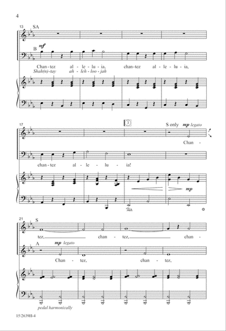 Chantez Alleluia! 3-Part scores gallery preview page 5