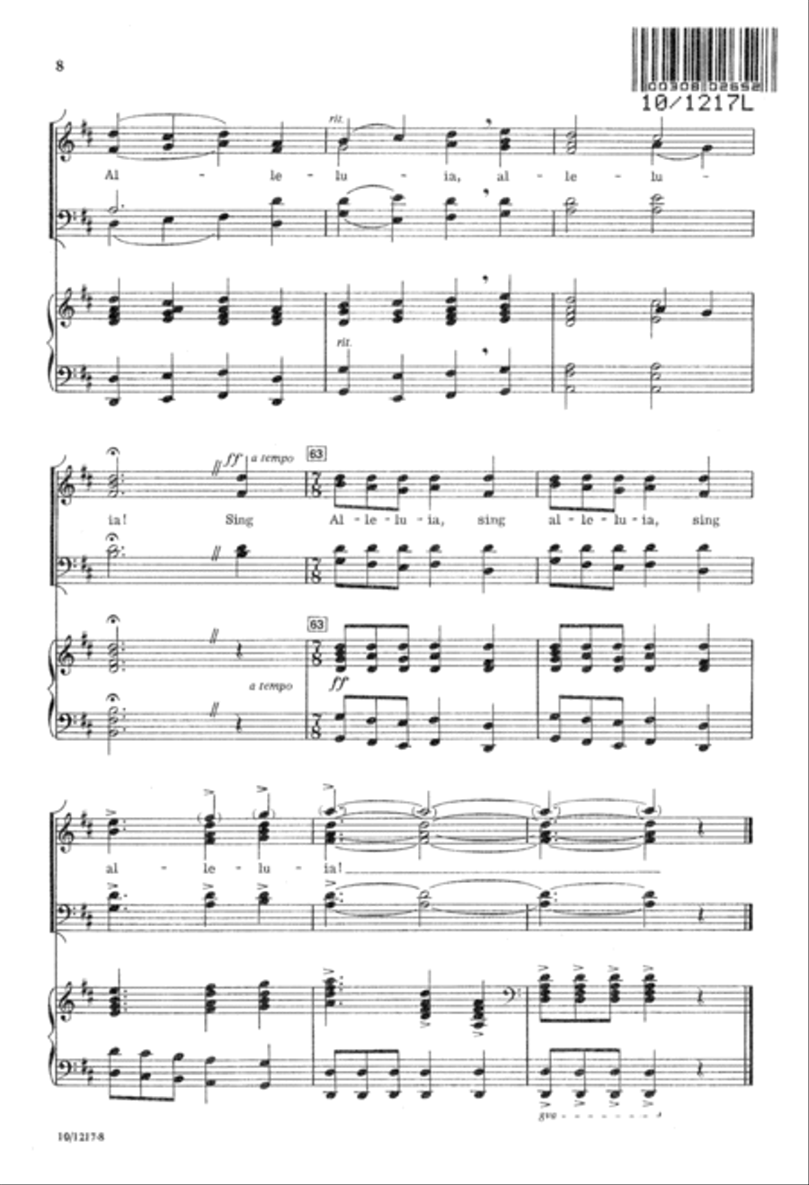 Sing Alleluia Sing Alleluia 4-Part scores gallery preview page 8