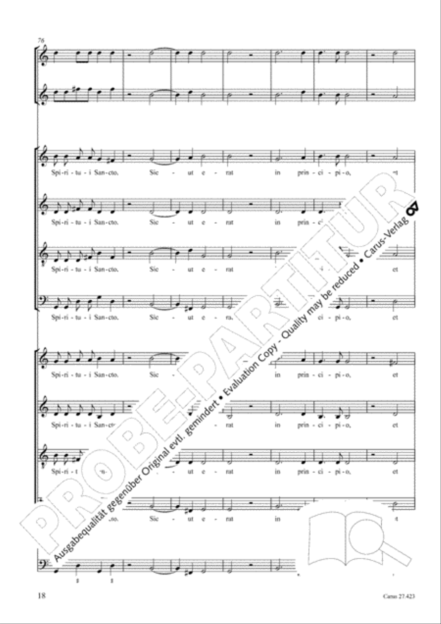 Laudate Dominum Secondo 4-Part scores gallery preview page 19