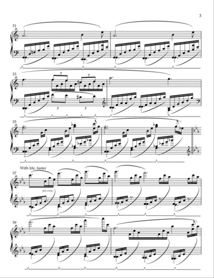 Claire de lune Piano Solo scores gallery preview page 3
