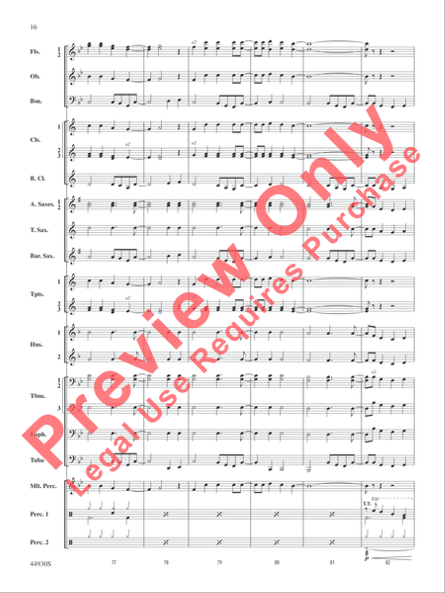 Christmas Vacation Christmas Vacation Concert Band scores gallery preview page 16