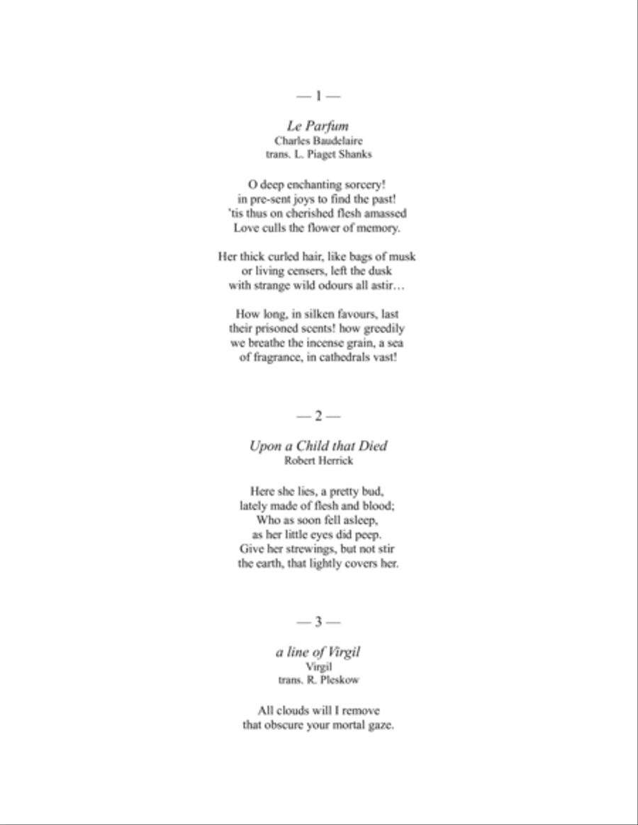 [Pleskow] Three Brief Songs Voice scores gallery preview page 4