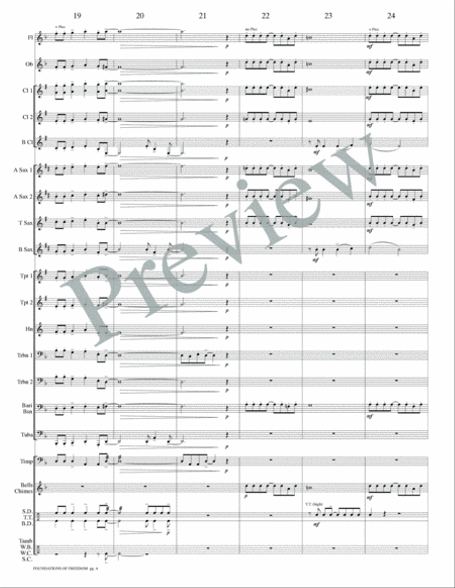 Foundations of Freedom Concert Band scores gallery preview page 7