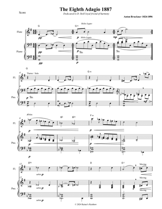 Bruckner 1887 The Eight Adagio Flute and Piano Score and Parts