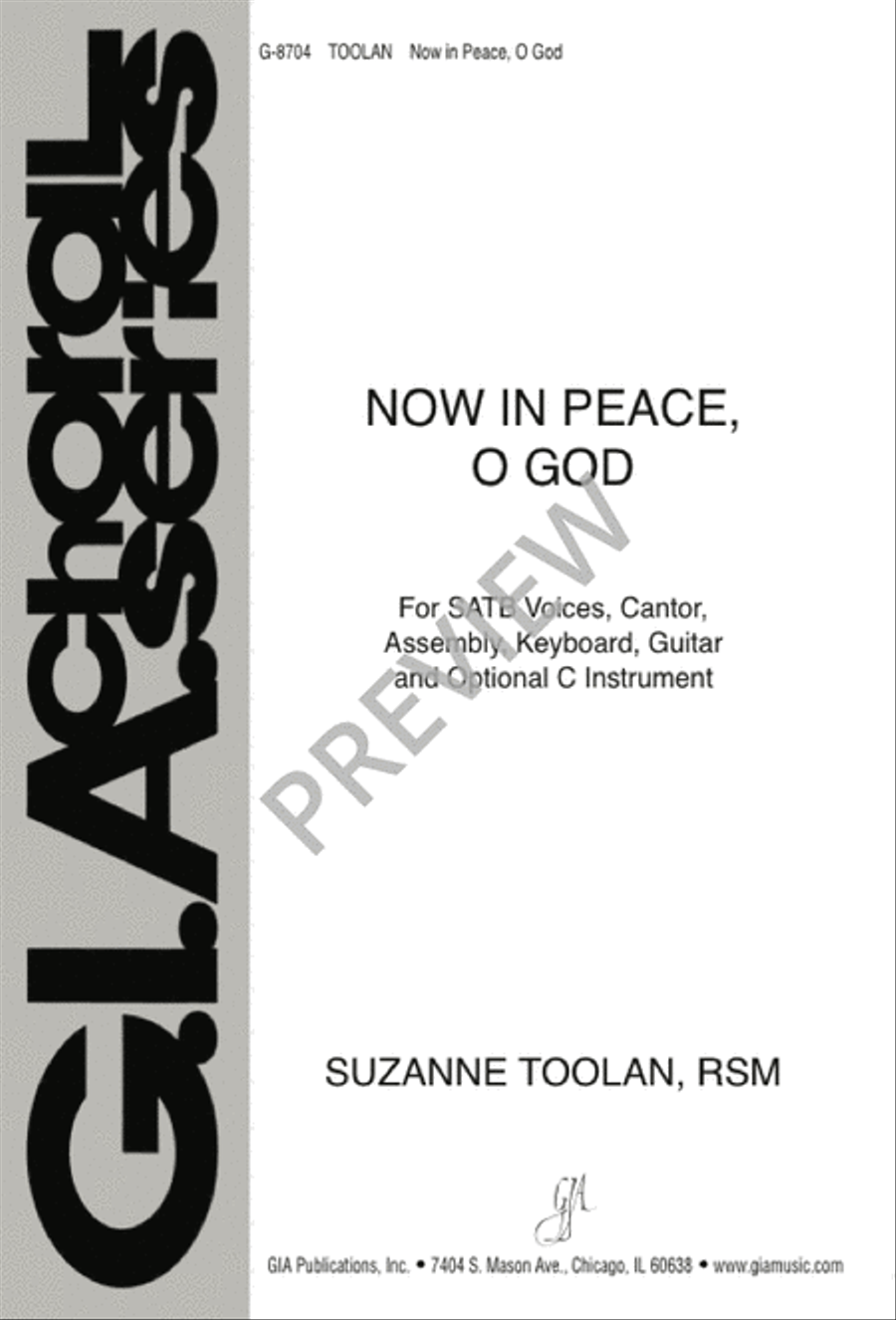 Now in Peace, O God 4-Part scores gallery preview page 2
