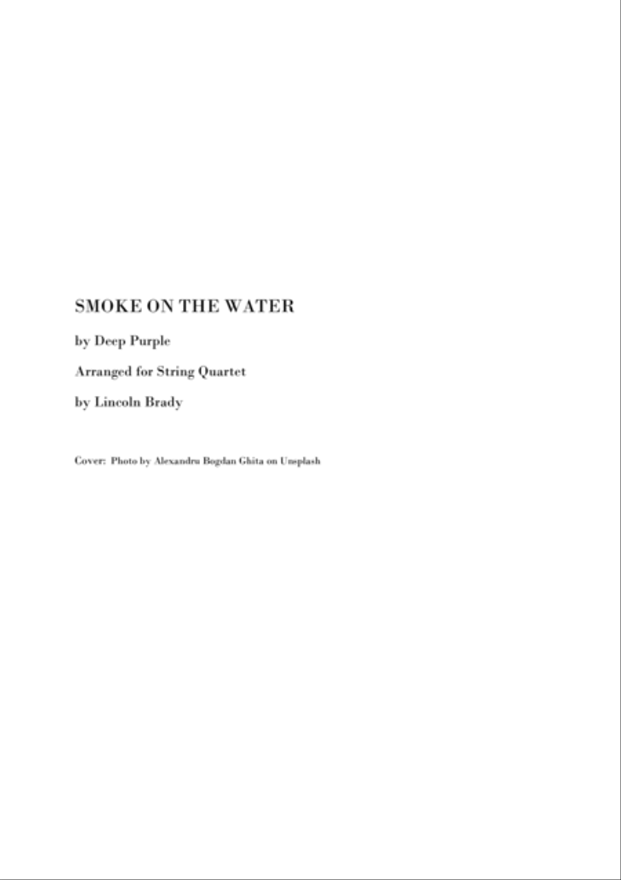 Smoke On The Water String Quartet scores gallery preview page 2