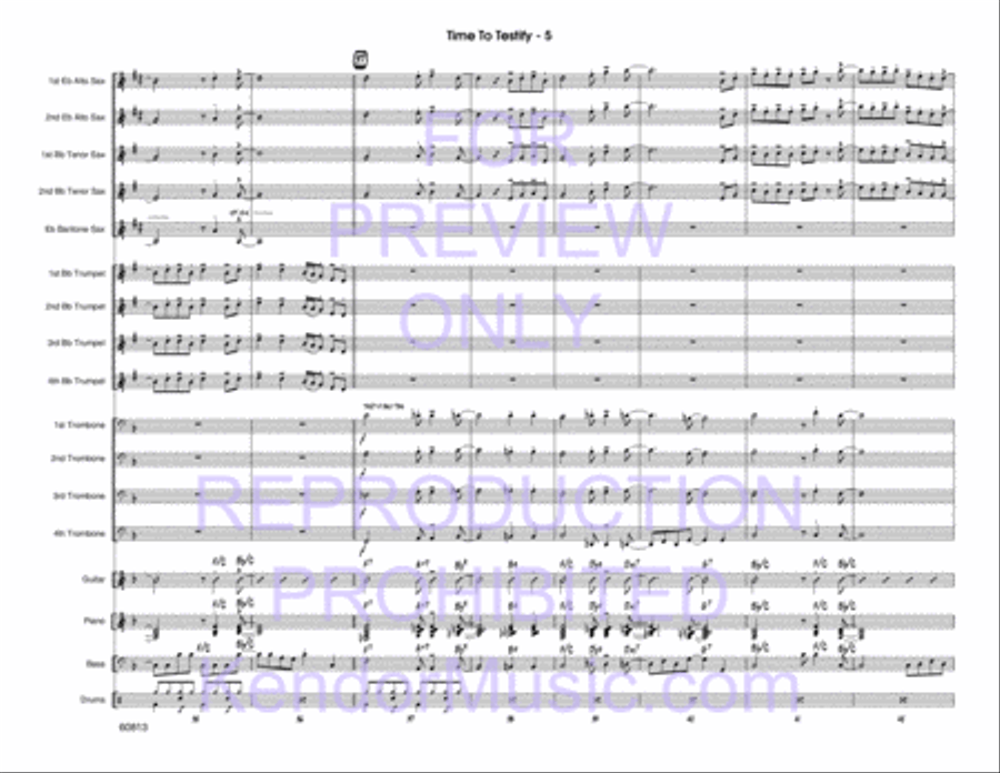 Time To Testify Jazz Ensemble scores gallery preview page 6
