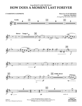 How Does a Moment Last Forever (from Beauty and the Beast) - Eb Baritone Saxophone