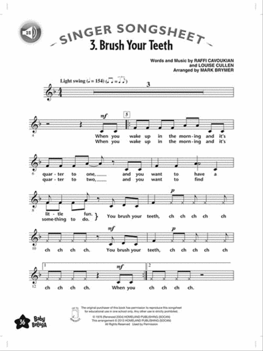 Baby Beluga Choir scores gallery preview page 6