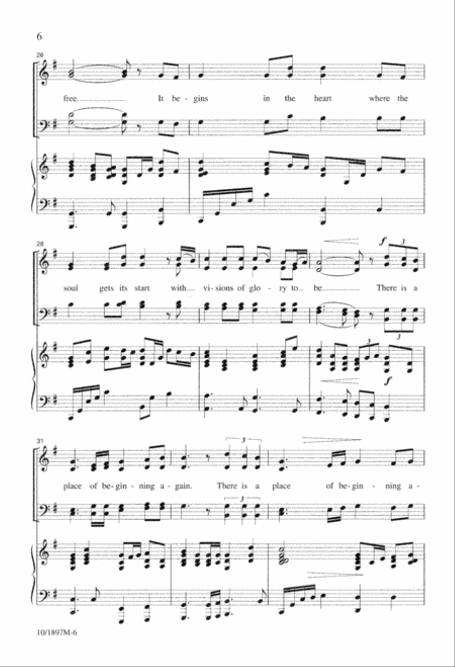 A Place of Beginning Again 4-Part scores gallery preview page 6