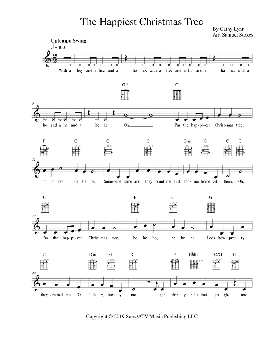 The Happiest Christmas Tree Voice scores gallery preview page 1