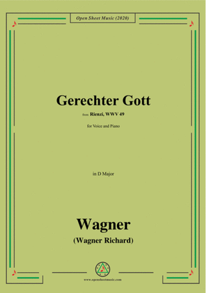 Wagner-Gerechter Gott,in D Major,for Voice and Piano