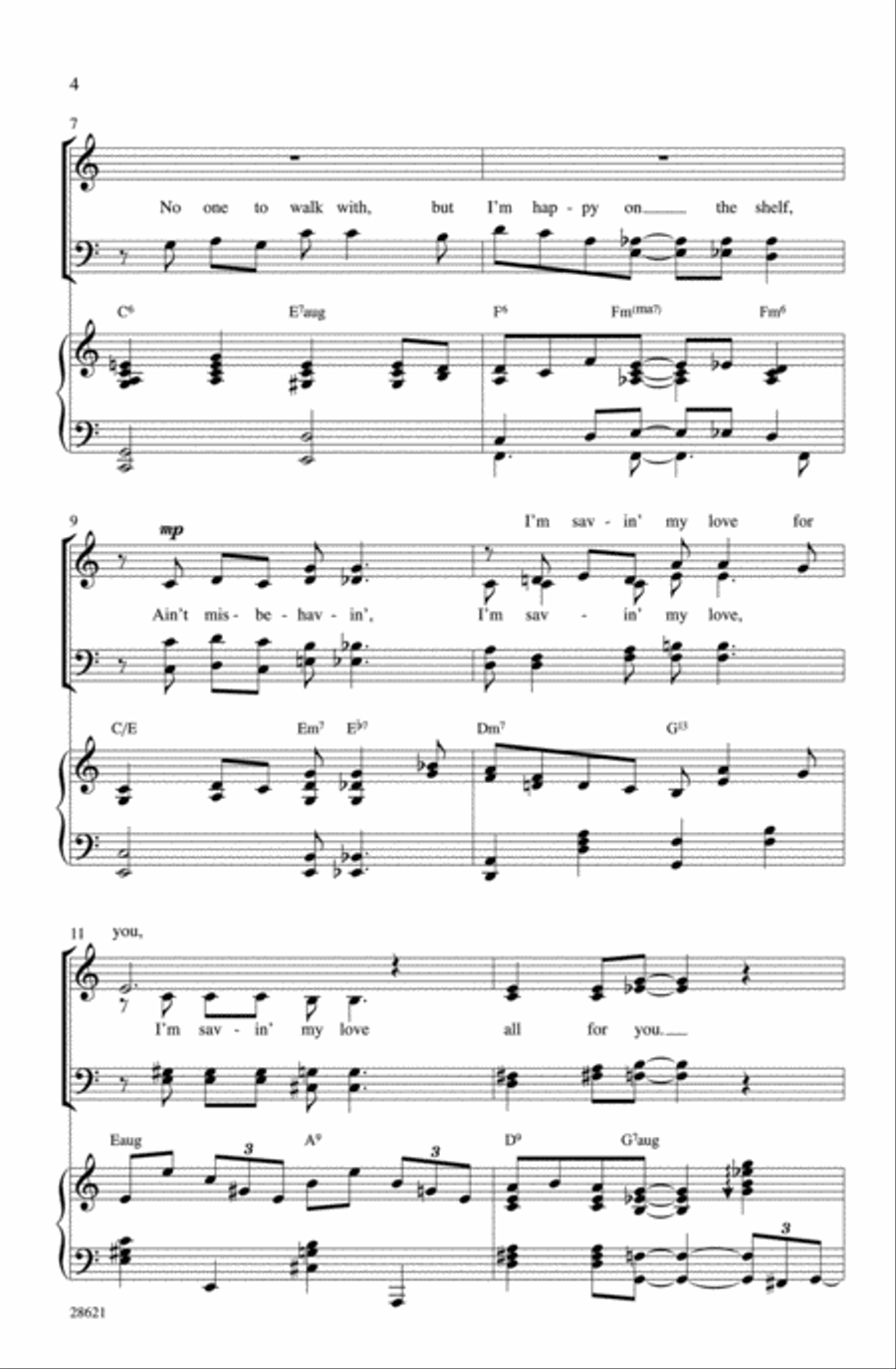 Ain't Misbehavin' 4-Part scores gallery preview page 3
