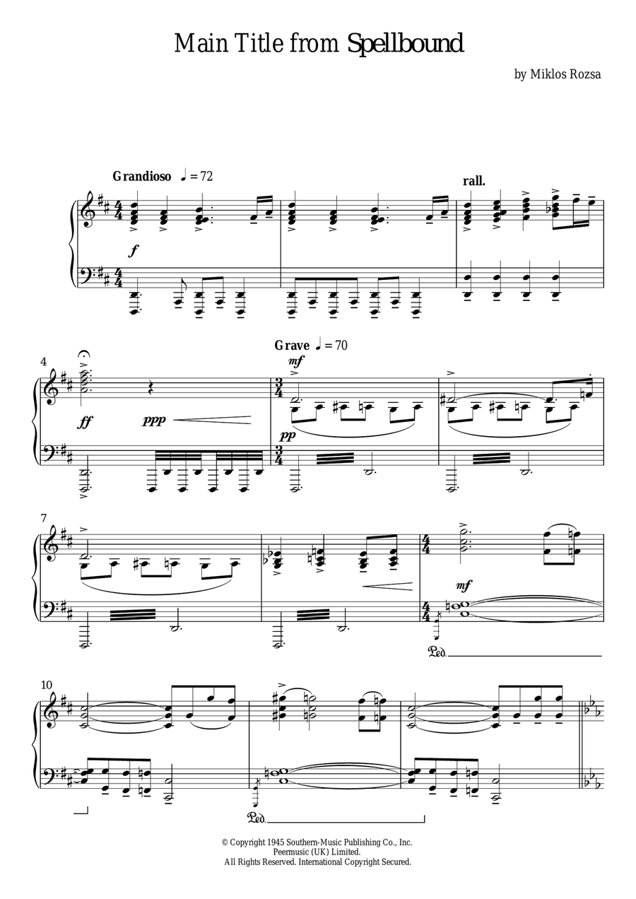 Spellbound Piano Solo scores gallery preview page 1