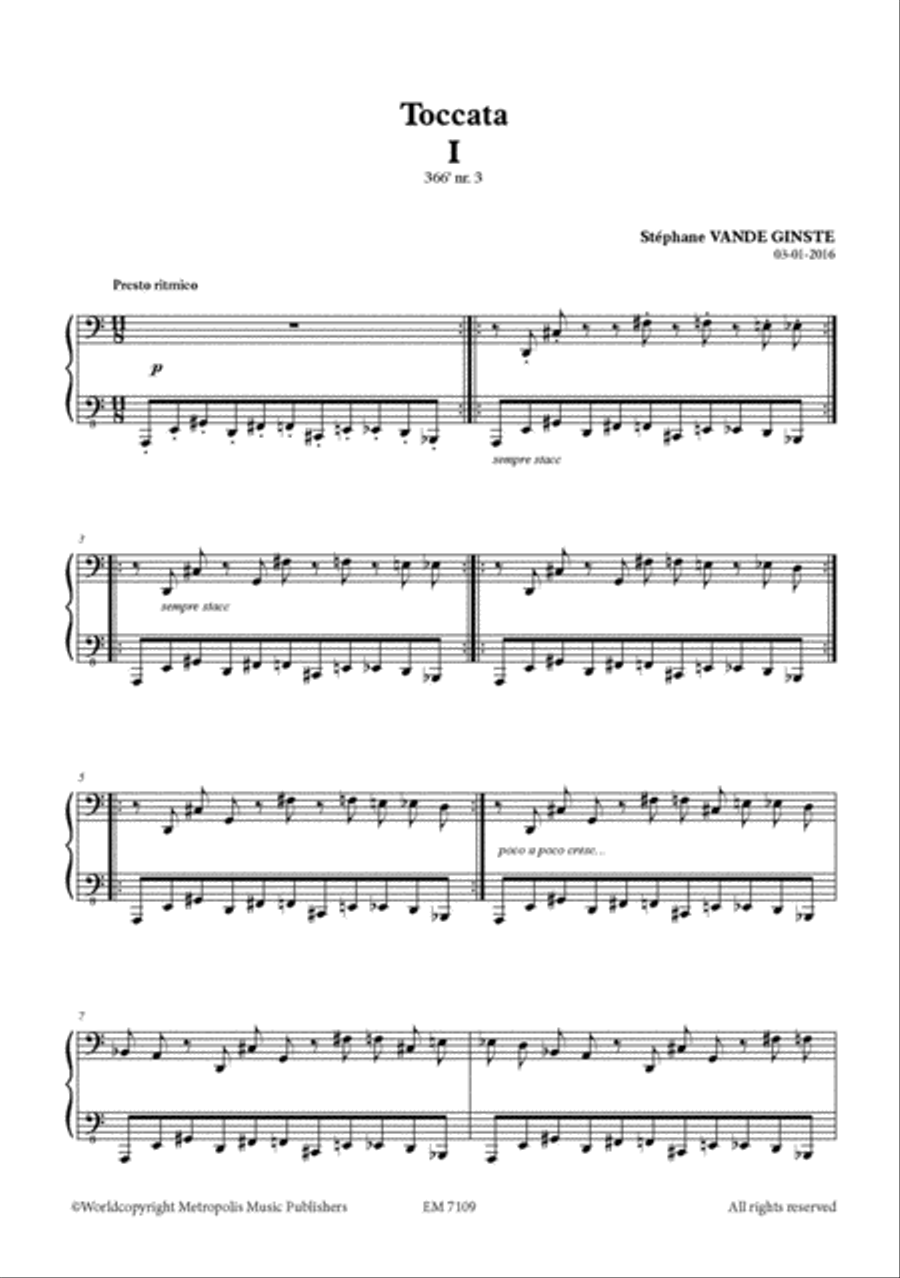 Complete 366' - Book 6: Toccata's for Piano Solo