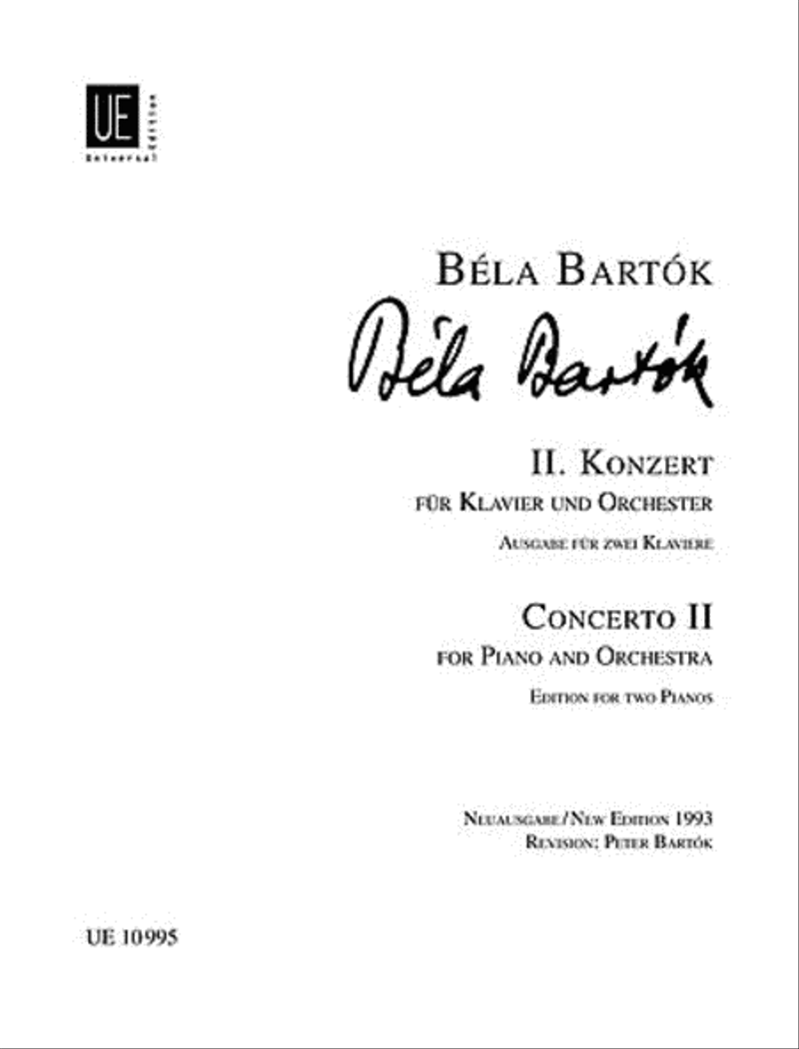 Bartók Piano Concerto 2 *Canad Piano Solo scores gallery preview page 1